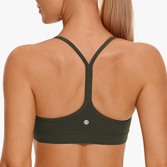 CRZ YOGA Other - CRZ YOGA Butterluxe Y Back Sports Bra Size Small Olive Green